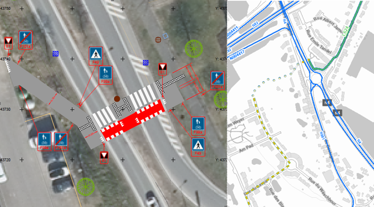 N4 – Giratoire de la Knappchen Création d’une piste cyclo-piétonne  et d’une traversée sécurisée