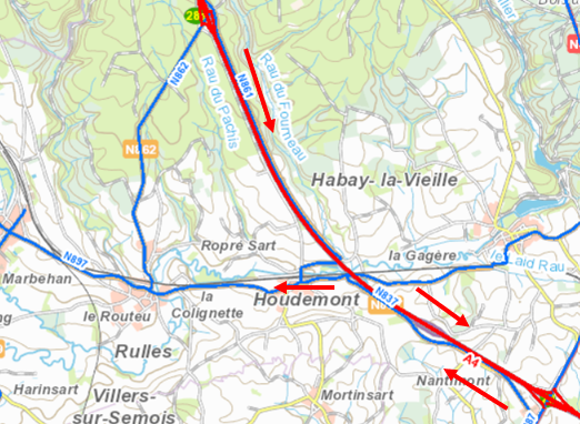 N861 : Réhabilitation de la voirie entre le village de Thibessart et l’échangeur de Rulles