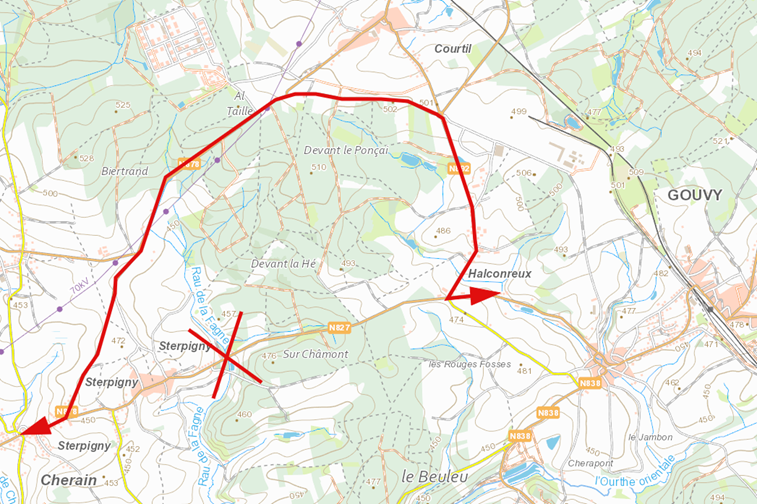 N827 : Rénovation d’un ouvrage d’art entre Cherain et Gouvy