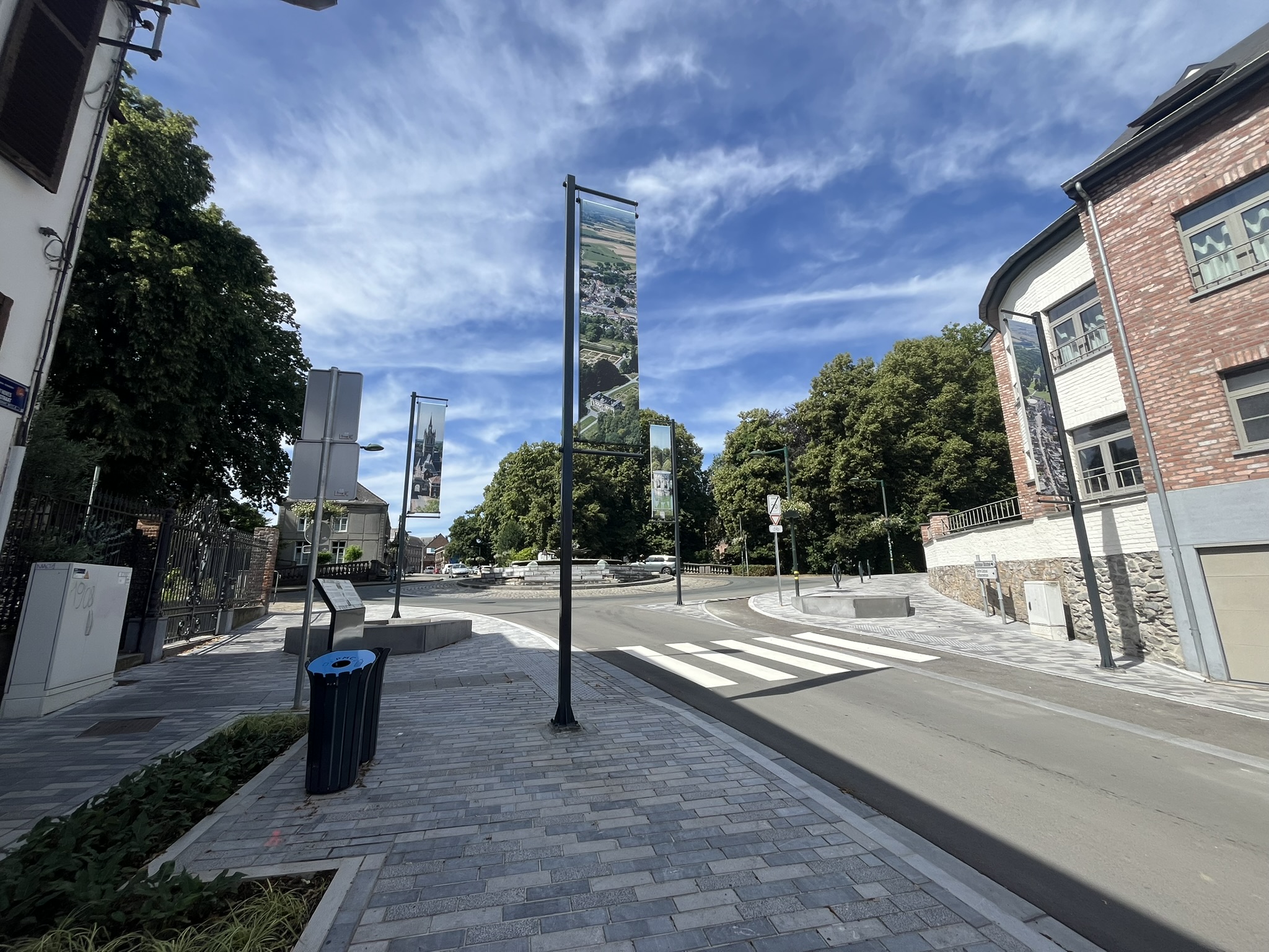 Chantier de réaménagement des rues d’Hoves et Montgomery à Enghien