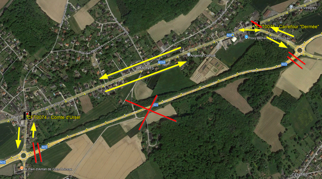 Chantier de réhabilitation du revêtement de la N25 - Grez-Doiceau :  Révision du calendrier