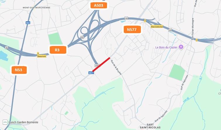N577 – Marcinelle : Lancement d’un chantier de réhabilitation du revêtement