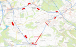 Raclage/pose du revêtement de la N951 entre Lesve et Saint-Gérard