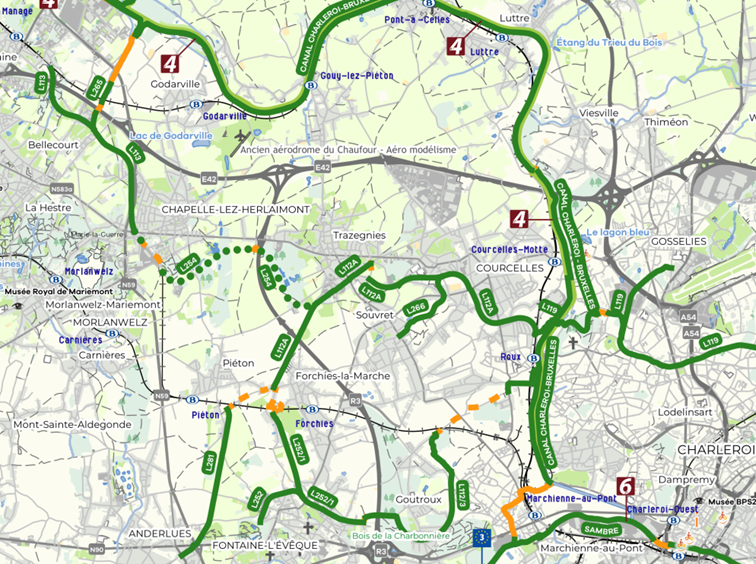 Inauguration des lignes du RAVeL 112A et 252 entre Fontaine-l’Évêque et Courcelles
